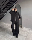 IŞŞIL 72068-Hakim Yaka Metal Düğmeli Esnek Penye Pantolon Takım - 1