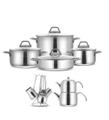 Karaca Belgrad İndüksiyon Tabanlı 15 Parça Çelik Çeyiz Seti thumbnail 1