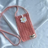 Pofuduk Hanmade Telefon Çantası PPB6 Yaldızlı Pembe thumbnail 1