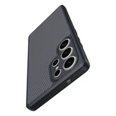 Samsung S25 Ultra Kılıf M-safe Şarj Özellikli Karbon Fiber Tasarımlı Elnino Kapak thumbnail 5