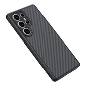 Samsung S25 Ultra Kılıf M-safe Şarj Özellikli Karbon Fiber Tasarımlı Elnino Kapak thumbnail 4