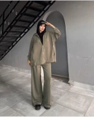 IŞŞIL 72068-Hakim Yaka Metal Düğmeli Esnek Penye Pantolon Takım - 4