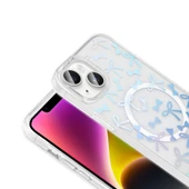 iPhone 15 Plus Kılıf M-Safe Şarj Özellikli Şeffaf Folk Sert Kapak thumbnail 11