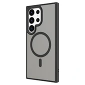 Samsung S24 Ultra Kılıf Sert PC Arka Yüzey Wireless Şarj Özellikli Flet M-safe Kapak thumbnail 6