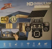 Gerçek 4 Kameralı 8MP SOLAR PTZ SİM KART DESTEKLİ e-sim GECE GÖRÜŞLÜ Çift GÜNEŞ Panelli GÜVENLİK KAMERASI - 1