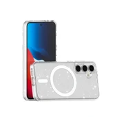 Samsung S24 FE Kılıf M-safe Şarj Özellikli Parlayan Simli Saydam Renkli Allstar Kapak thumbnail 1