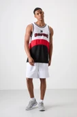 Tommy Life Nefes Alan Dokulu İnce Esnek Standart Fit Erkek Basketbol Atlet - 88395 - 4