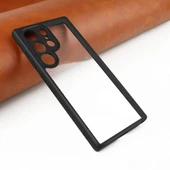 Samsung S24 Ultra Kılıf Kamera Korumalı Şeffaf Arka Yüzey New Roll Kapak thumbnail 8