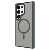 Samsung S24 Ultra Kılıf Sert PC Arka Yüzey Wireless Şarj Özellikli Flet M-safe Kapak thumbnail 4