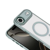 iPhone 17 Air Kılıf Wireless Şarj Özellikli Krom M-safe Silikon Kapak thumbnail 10