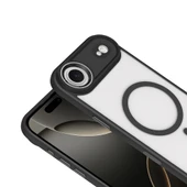 iPhone 17 Air Kılıf Wireless Şarj Özellikli Krom M-safe Silikon Kapak thumbnail 7