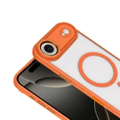 iPhone 17 Air Kılıf Wireless Şarj Özellikli Krom M-safe Silikon Kapak thumbnail 9