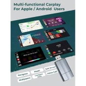 Ozmik  CarPlay Type-C/USB Kablosuz Android Otomatik Akıllı Dongle 2'si 1 Arada Adaptör 5.8Ghz WiFi thumbnail 4