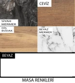 Sabit Masa Firkete Ayak 70x20 cm Marmo 4 Adet Esinti Sandalye - 2