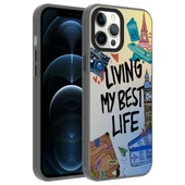 iPhone 12 Pro Kılıf Desenli Dragon Sert Kapak thumbnail 1