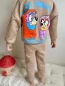 ERKEK ÇOCUK BLUEY MODELLİ 3 İPLİK ŞARDONLU EŞOFMAN TAKIMI thumbnail 2