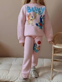 KIZ ÇOCUK BLUEY MODELLİ 3 İPLİK ŞARDONLU EŞOFMAN TAKIMI thumbnail 2