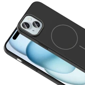 iPhone 15 Kılıf M-safe Şarj Özellikli Ruby Sert Kapak thumbnail 7