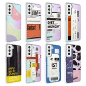 Samsung S21 FE Kılıf Airbag Kenarlı Renkli Desenli Silikon Elegans Kapak thumbnail 2