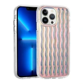 iPhone 14 Pro Max Kılıf Kabartmalı Dalga Tasarımlı Silikon İsmira Kapak thumbnail 1