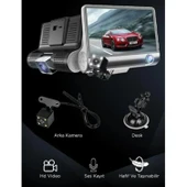 Ozmik 1080p Araç Içi 3 Kameralı Gece Görüşlü, G-sensör, Geri Görüş Kameralı Araç Kamerası thumbnail 9