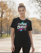 DEVISSO TRADERS La Casa DEVISSO - Traders, Borsaci Kadın Siyah T-Shirt - 2