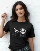 DEVISSO TRADERS Bear & Bull Fight - Traders, Borsaci Kadın Siyah T-Shirt - 1