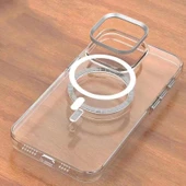 iPhone 15 Pro Kılıf Wireless Şarj Özellikli Şeffaf Efsane Kapak thumbnail 2