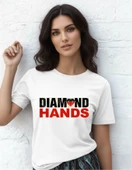 DEVISSO TRADERS Diamond Hands - Traders, Borsaci Kadın Beyaz T-Shirt - 1