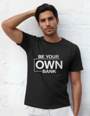 DEVISSO TRADERS Be Your Own Bank - Traders, Borsaci Erkek Siyah T-Shirt - 1