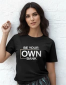 DEVISSO TRADERS Be Your Own Bank - Traders, Borsaci Kadın Siyah T-Shirt - 1