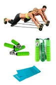4'lü Set Karın Kası Bel Kol Bacak Spor Aleti Egzersiz Pilates Spor Bandı El Yayı Atlama Ipi - 1