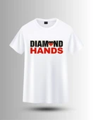 DEVISSO TRADERS Diamond Hands - Traders, Borsaci Erkek Beyaz T-Shirt - 3