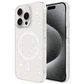 iPhone 15 Pro Max Kılıf M-safe Şarj Özellikli Simli Şeffaf Arka Yüzey Erdos Silikon Kapak thumbnail 1