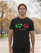 DEVISSO TRADERS Bull & Bear Neon - Traders, Borsaci Erkek Siyah T-Shirt - 2