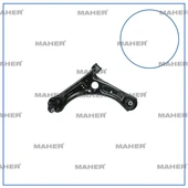 SALINCAK GOLF5 2003-2011 / CADDY 3 2003-2010 / SUPERB 2008 / JETTA 2012 SAC ROTİLLİ ALT SOL 1K0407151BB thumbnail 1
