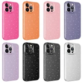 iPhone 13 Pro Kılıf Kamera Korumalı Simli Lüks Koton Kapak thumbnail 2