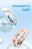 Bluetooth USB Çift Modlu Sessiz Mouse, Şeffaf Mıknatıslı Kapaklı, Type-C Şarjlı, DPI Ayarlı, Kablosuz 10m Çekim Mesafeli thumbnail 6