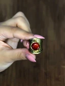 Doğal Taşlı Akik Doğal Taşlı Hasır Model Ayarlanabilir Kadın Doğal Taşlı Yüzük euy28ak thumbnail 3