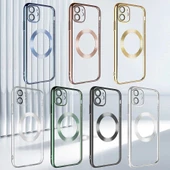 iPhone 11 Kılıf Wireless Şarj Özellikli Sert PC Riksos M-safe Kapak thumbnail 2