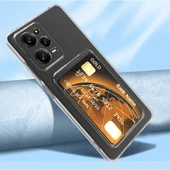 Xiaomi Redmi Note 12 Pro 5G Kılıf Kartlıklı Şeffaf Setra Clear Silikon Kapak thumbnail 2