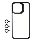 iPhone 15 Pro Max Kılıf Kamera Lens Korumalı Standlı Klon Lensli Kapak thumbnail 1