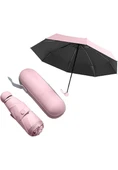 Monalisa Home  Pembe Renk Katlanır Çanta İçi Lüks Şemsiye thumbnail 1