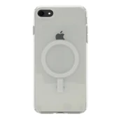 iPhone 8 Kılıf M-safe Şarj Özellikli Şeffaf Sert PC Embos Kapak thumbnail 2