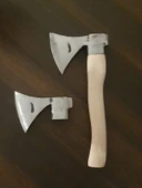 Kamp Baltası İkili Set – 37cm Survival ve 52cm Odun Yarma Baltası – Dövme Çelik Outdoor Seti thumbnail 6