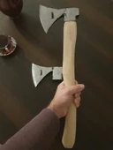 Kamp Baltası İkili Set – 37cm Survival ve 52cm Odun Yarma Baltası – Dövme Çelik Outdoor Seti thumbnail 5