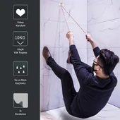 GV HOME® Süper Güçlü Yapışkanlı Suya Dayanıklı Şeffaf Askı 5li Set Yeniden Kullanılabilir Kancalar - 6