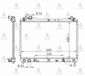RADYATÖR SU GRAND VITARA 2005-2015 2.0 / 2.4 J20A / J24A A-T BRAZING 17700 65J10 thumbnail 1