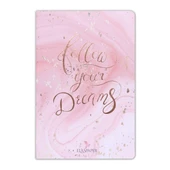 Marble Pembe Follow Your Dreams Defter - 1