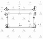 RADYATÖR SU AVENSIS 2003-2008 2.0 BENZİNLİ M-T BRAZING 16400 0H110 thumbnail 1